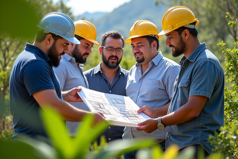 Equipo profesional de paisajistas